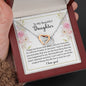 To My Beautiful Daughter-"Best Thing to Me" Hearts Necklace (mahogany box)