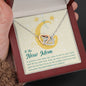 To The New Mom-"Your Precious Baby" Hearts Necklace (mahogany box)