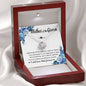 Mother of the Groom-"I Appreciate You" Love Knot Necklace (mahogany box)