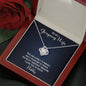 To My Gorgeous Wife-"Sweetest Treasure" Necklace (mahogany box)