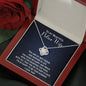To My Beautiful Police Wife, My Partner in Life-Love Knot Necklace (mahogany box)