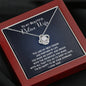To My Beautiful Police Wife, My Partner in Life-Love Knot Necklace (mahogany box)