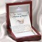 I'm So Lucky to Have You as My Matron of Honor-Hearts Necklace (mahogany box)