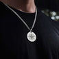 Personalized Compass Necklace for Bonus Son, Cuban Coin Necklace