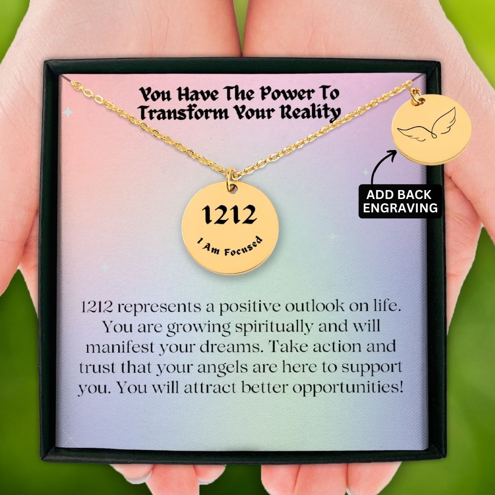 1212 Angel Number Necklace-"Transform Your Reality" Coin Necklace