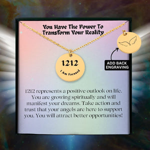 1212 Angel Number Necklace-"Transform Your Reality" Coin Necklace