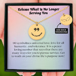 99 Angel Number Necklace-"Universal Love" Coin Necklace