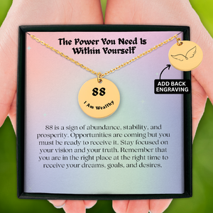 88 Angel Number Necklace-"Opportunities Are Coming" Coin Necklace