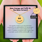 66 Angel Number Necklace-"Courage and Faith" Coin Necklace