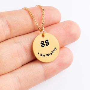 88 Angel Number Necklace-"Opportunities Are Coming" Coin Necklace