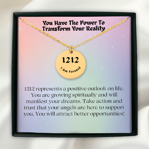 1212 Angel Number Necklace-"Transform Your Reality" Coin Necklace