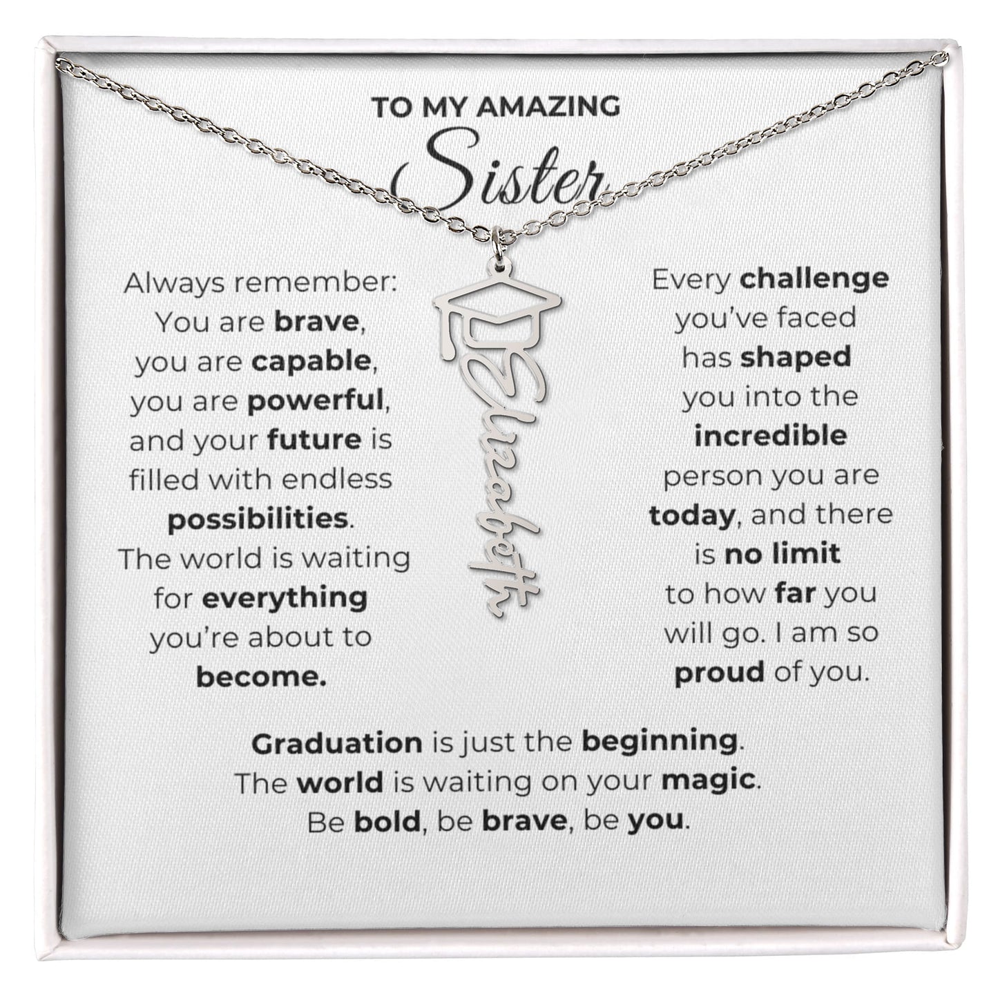 Personalized Sister Graduation Gift-So Proud of You