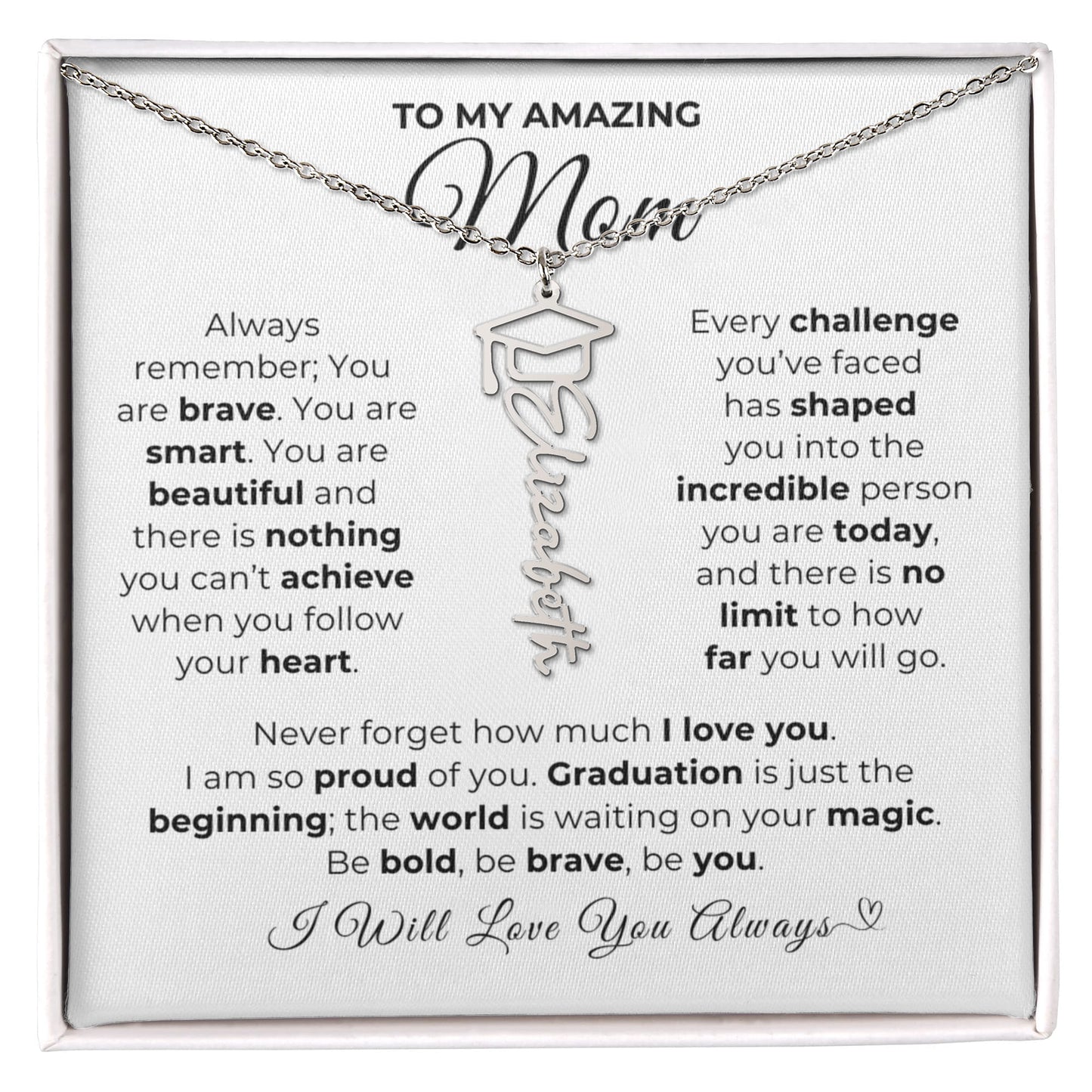 Personalized Mom Graduation Gift-So Proud of You