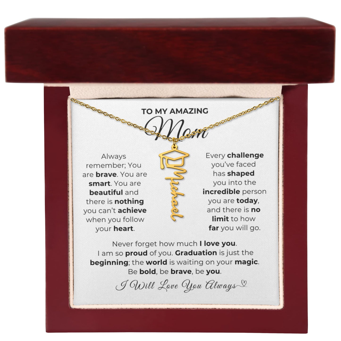 Personalized Mom Graduation Gift-So Proud of You