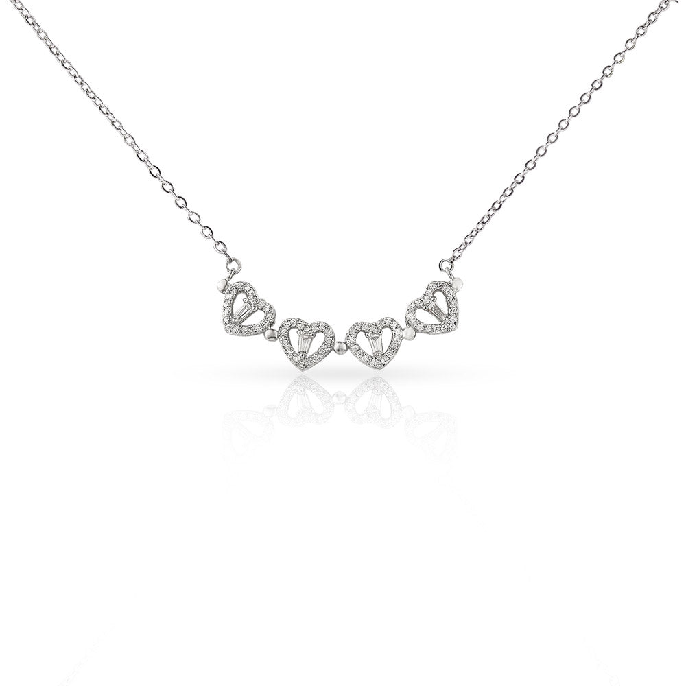Lucky You Are My Mom-Magnetic Hearts Necklace