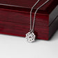 Lucky You Are My Mom-Magnetic Hearts Necklace