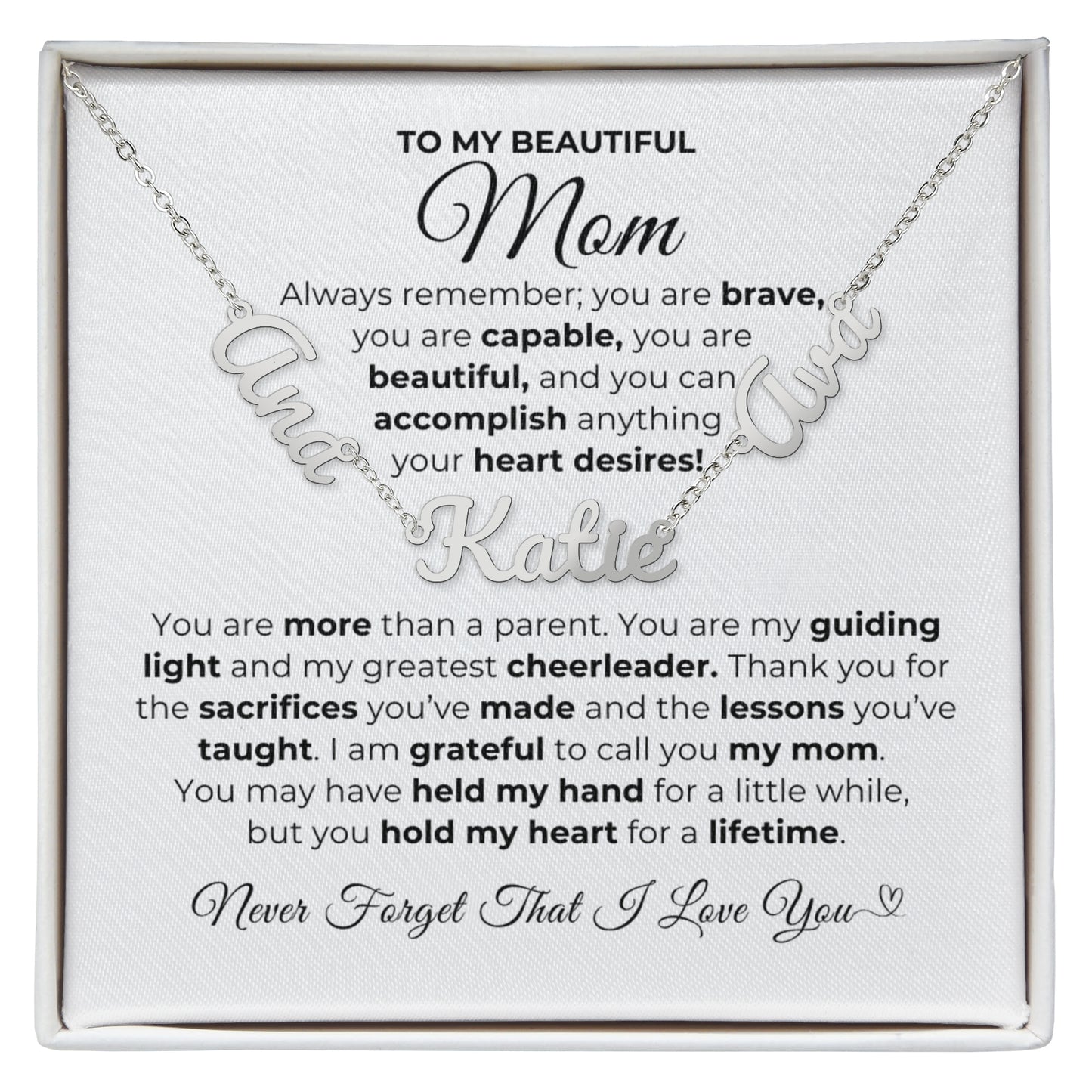 You Are My Guiding Light-Mom Multiple Names Necklace
