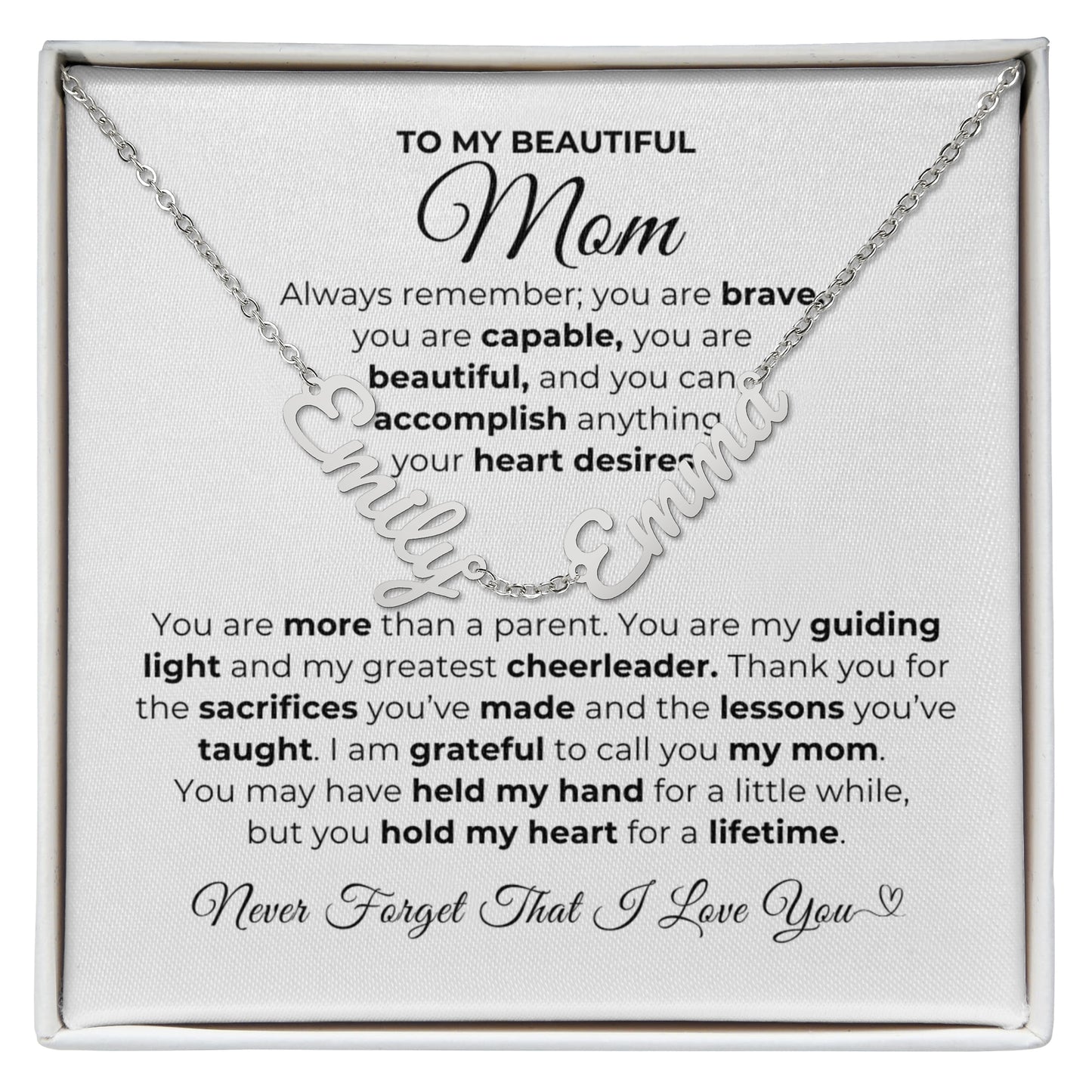 You Are My Guiding Light-Mom Multiple Names Necklace