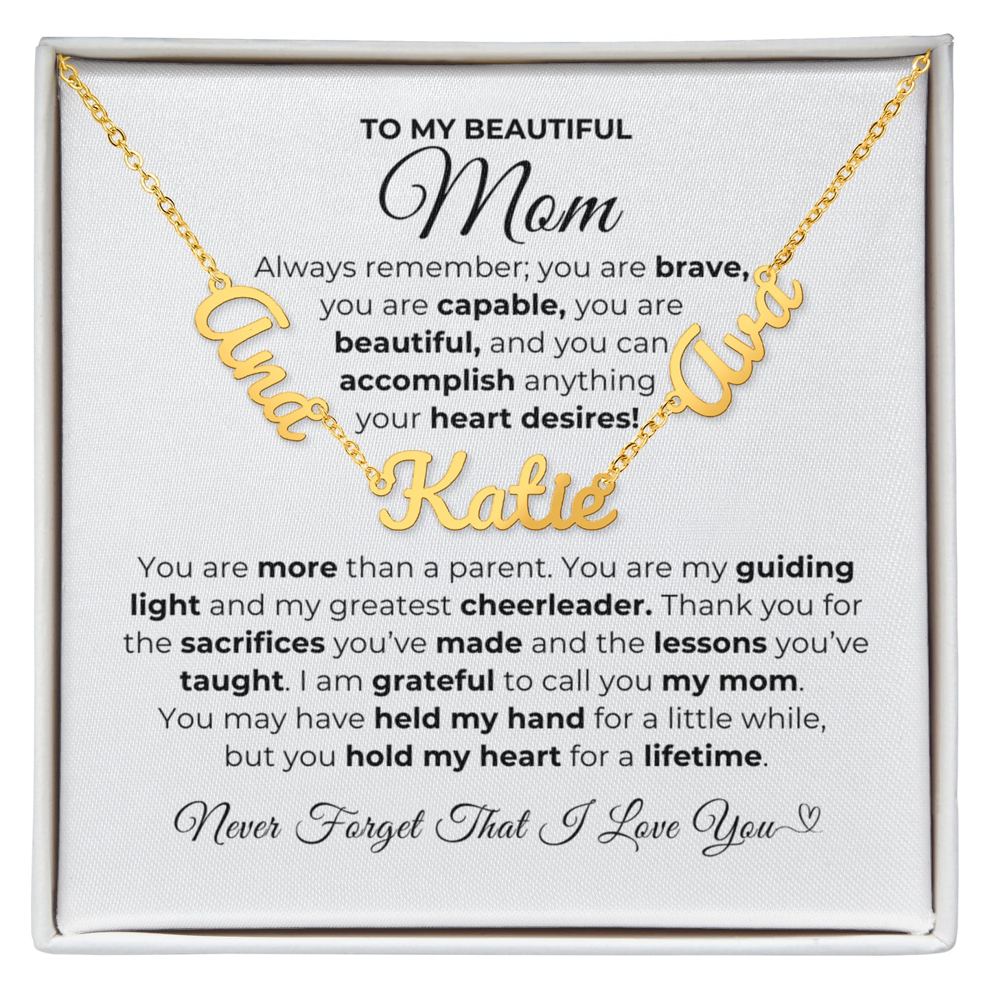 You Are My Guiding Light-Mom Multiple Names Necklace