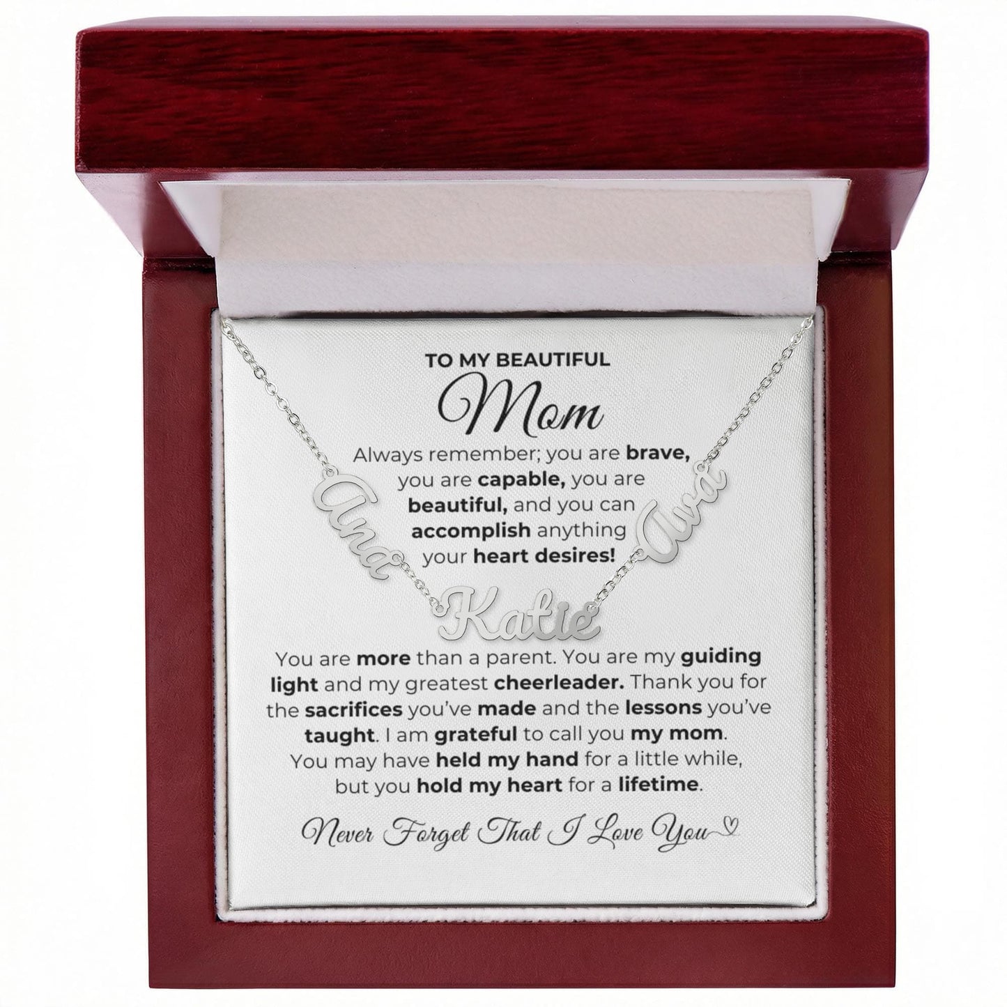 You Are My Guiding Light-Mom Multiple Names Necklace