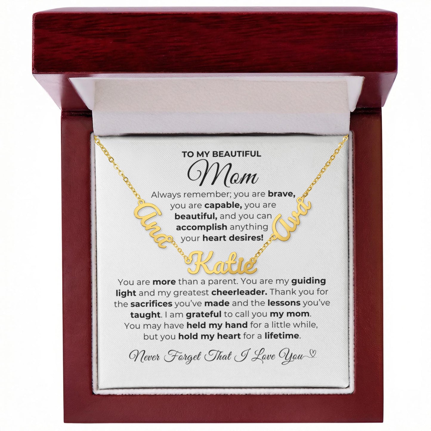 You Are My Guiding Light-Mom Multiple Names Necklace
