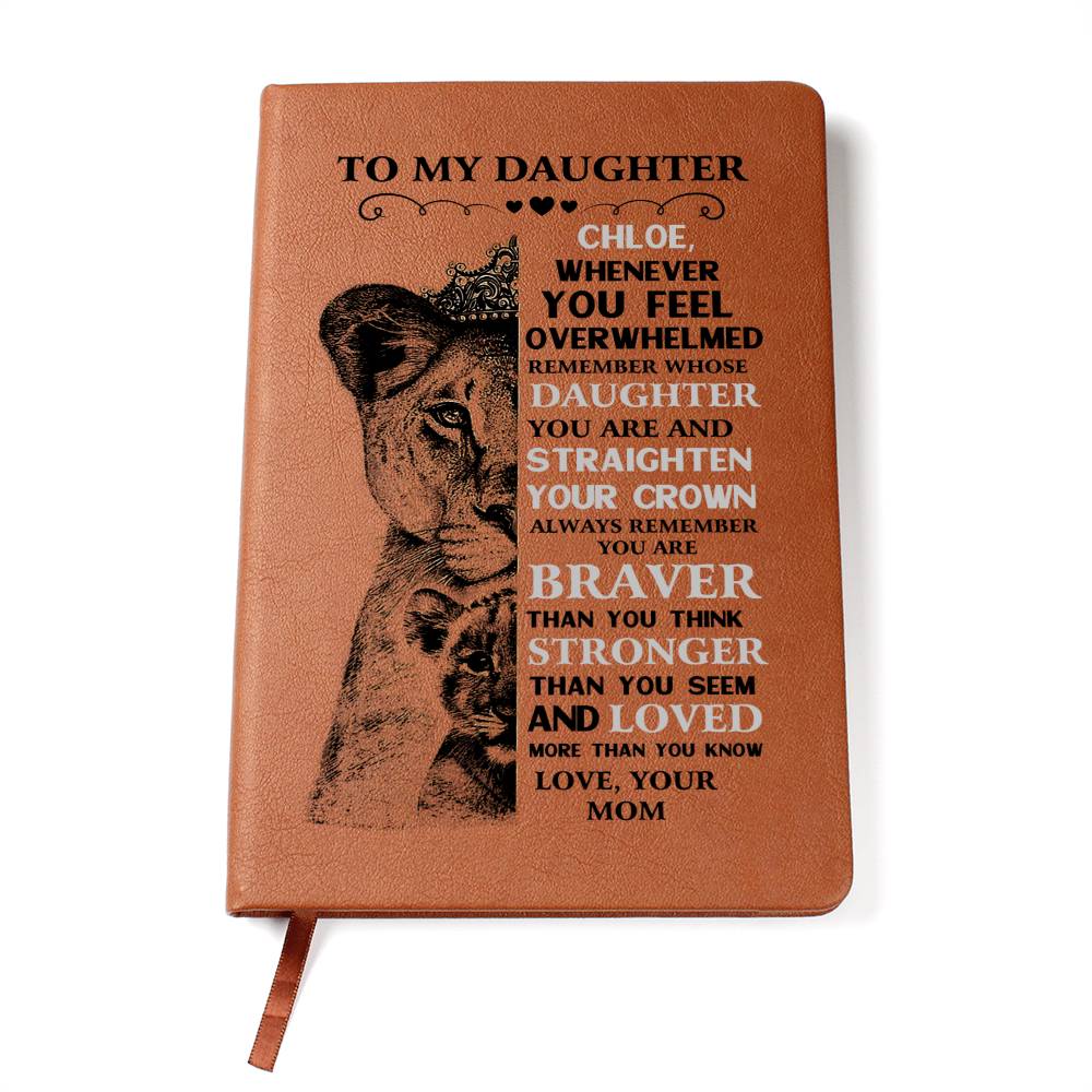 Personalized Graphic Journal for Daughter from Mom