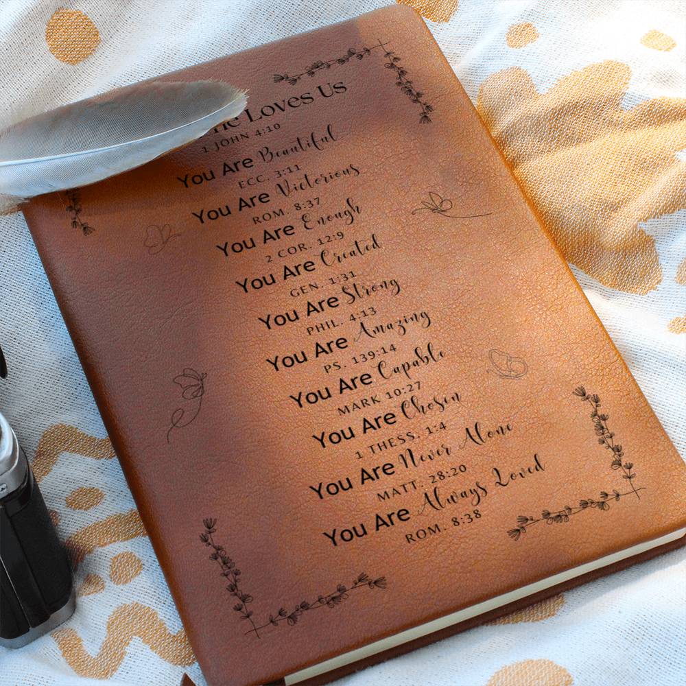 "Oh How He Loves Us" Black Lined Graphic Journal