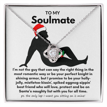 To My Soulmate-"My Best Friend" Love Knot Necklace