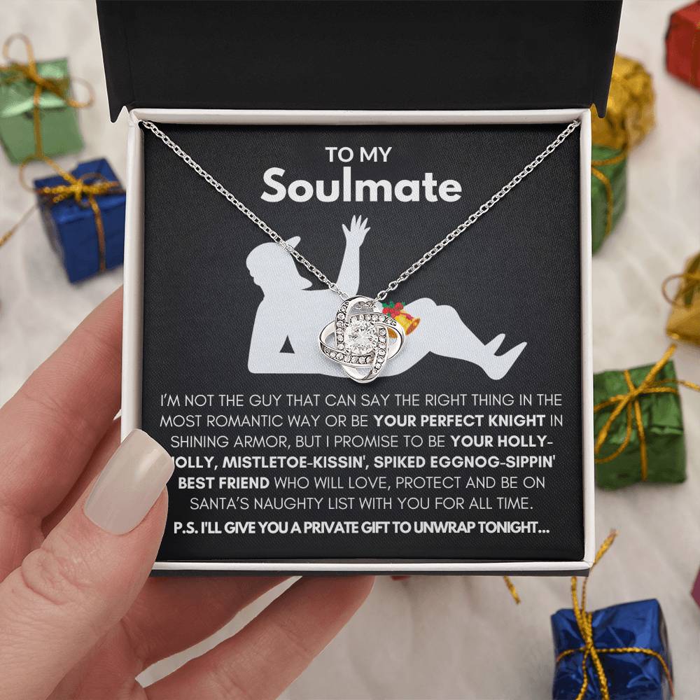 To My Soulmate-"My Promise to You" Love Knot Necklace