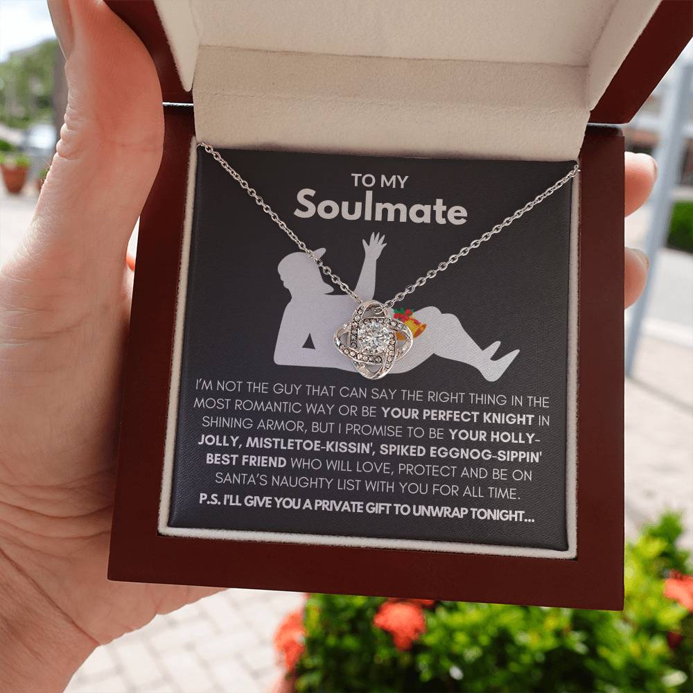 To My Soulmate-"My Promise to You" Love Knot Necklace