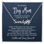 To The Best Dog Mom-Paw Print Necklace