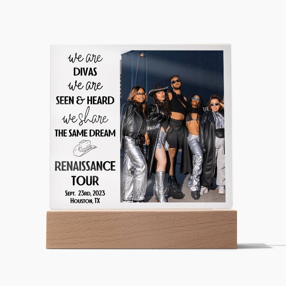 Personalized Renaissance Tour Gift-Square Acrylic Plaque