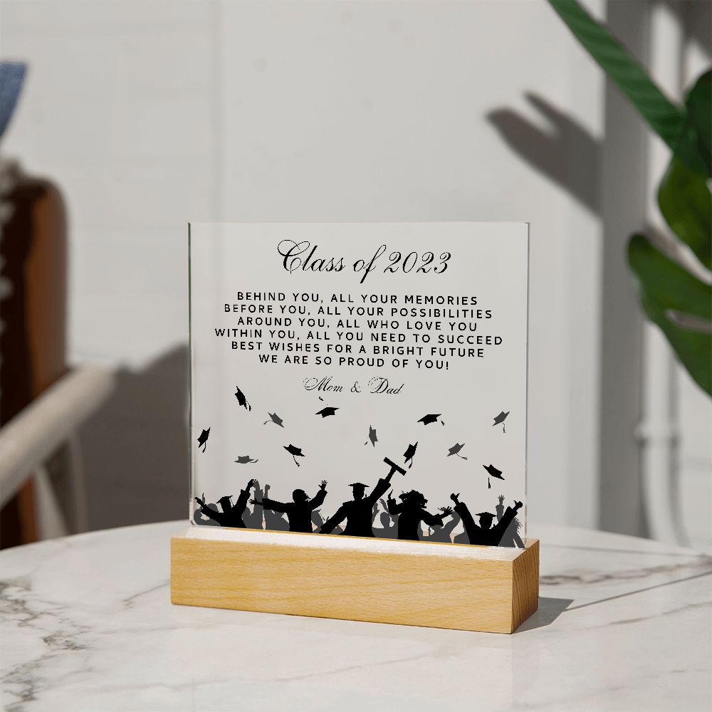 Class of 2023-Mom & Dad-Square Plaque