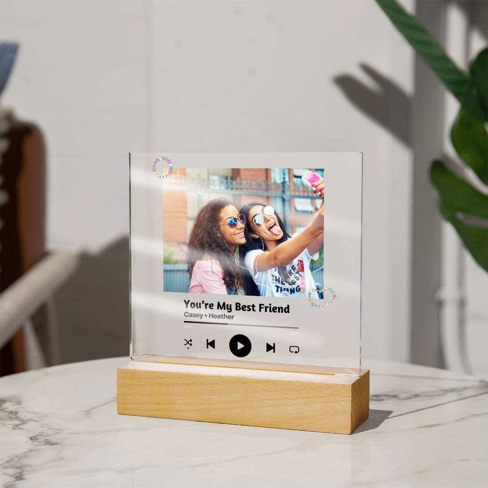 Personalized Bestie Song Plaque