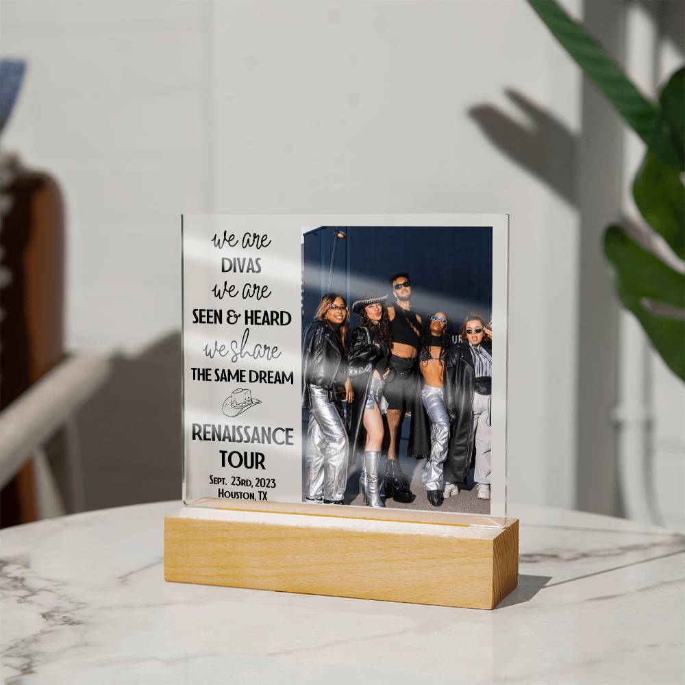 Personalized Renaissance Tour Gift-Square Acrylic Plaque