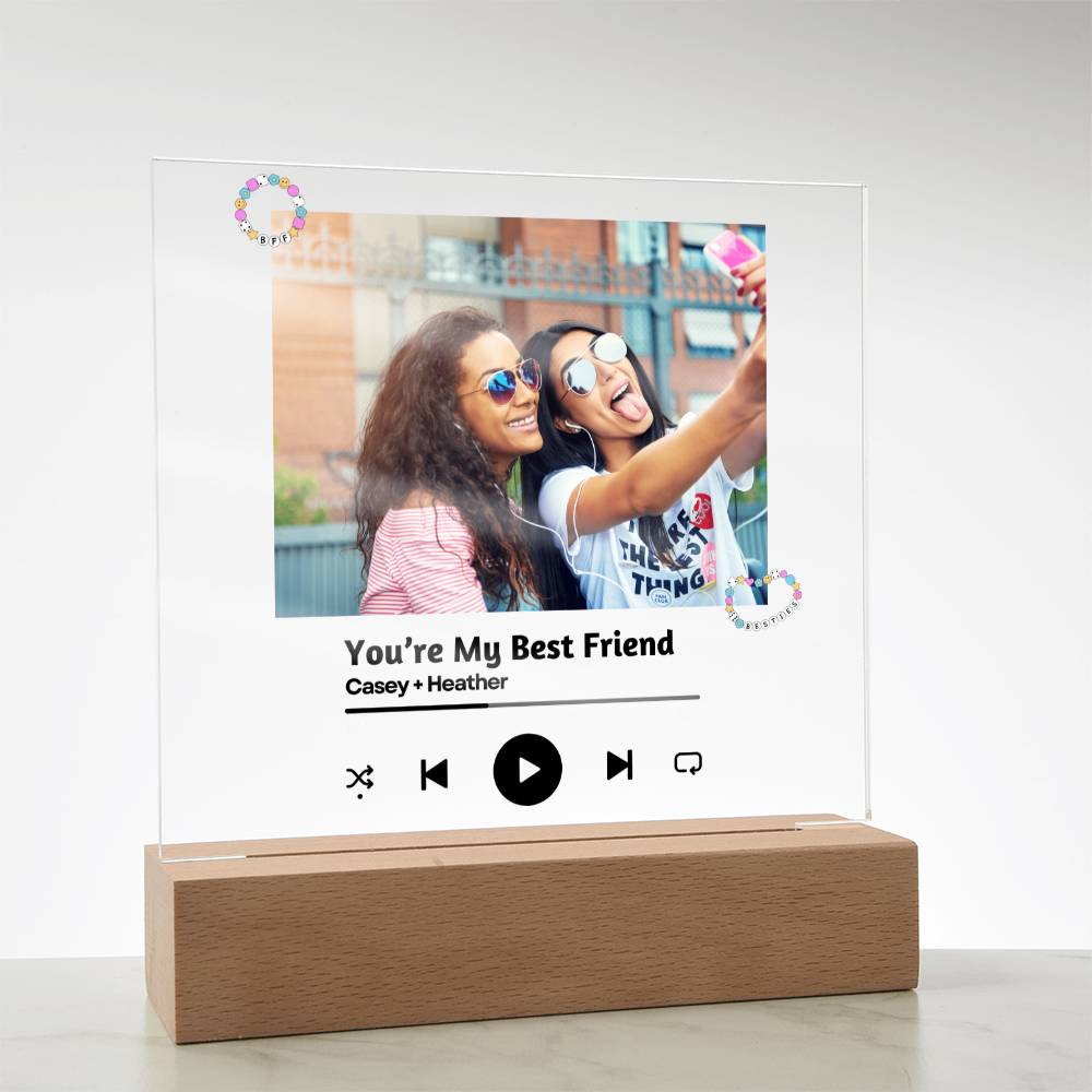 Personalized Bestie Song Plaque