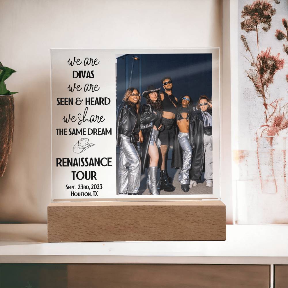 Personalized Renaissance Tour Gift-Square Acrylic Plaque