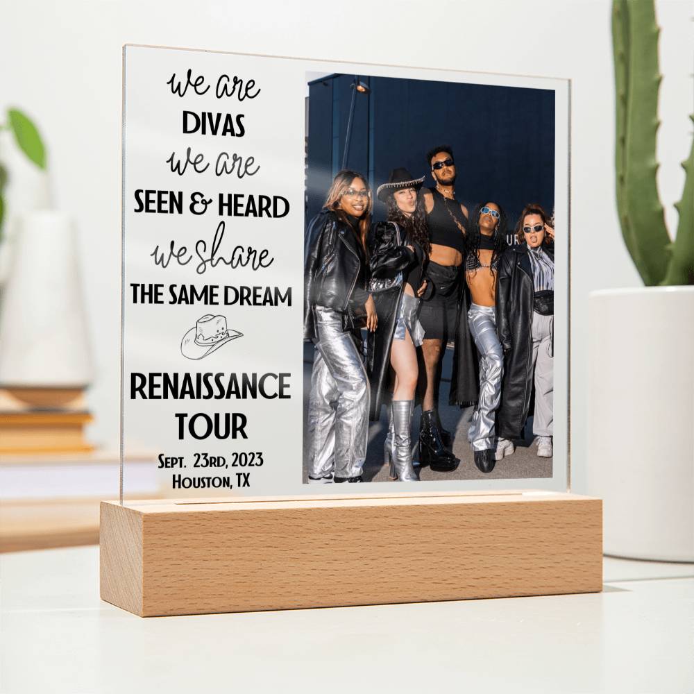 Personalized Renaissance Tour Gift-Square Acrylic Plaque