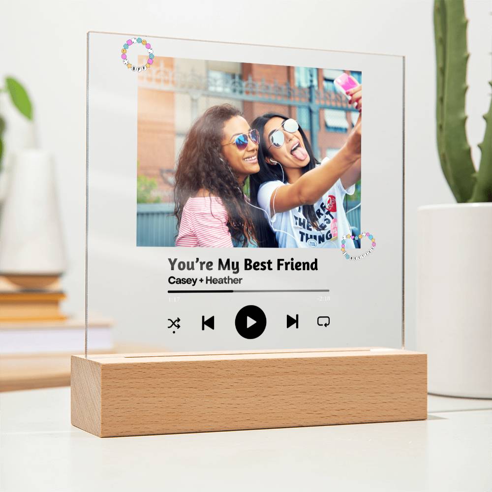 Personalized Bestie Song Plaque