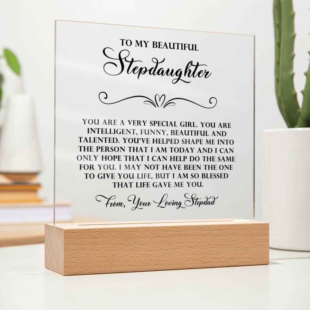 To My Beautiful Stepdaughter-"You Are Special" Plaque