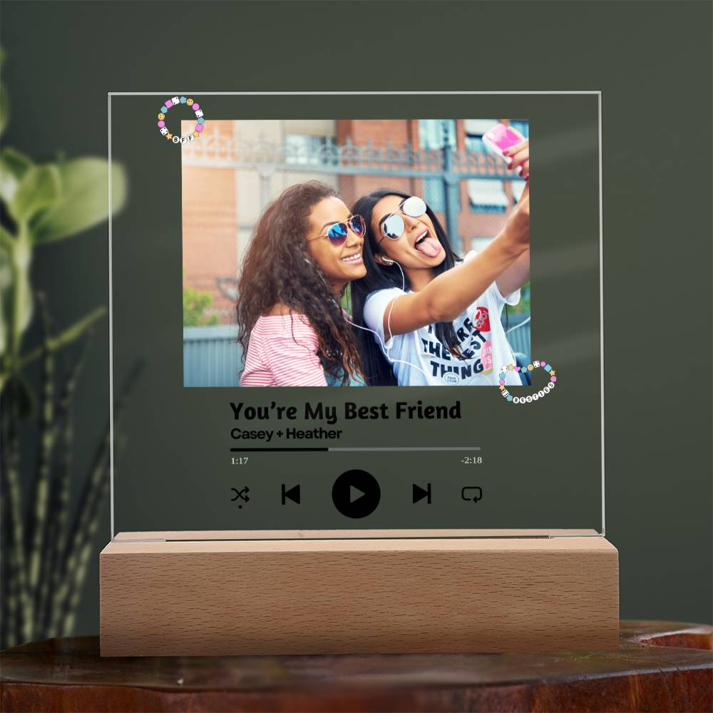 Personalized Bestie Song Plaque