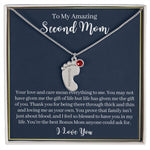 To My Amazing Second Mom-Baby Feet Necklace