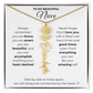 Personalized Name Necklace with Birth Flower For Niece-Be Your Amazing Self