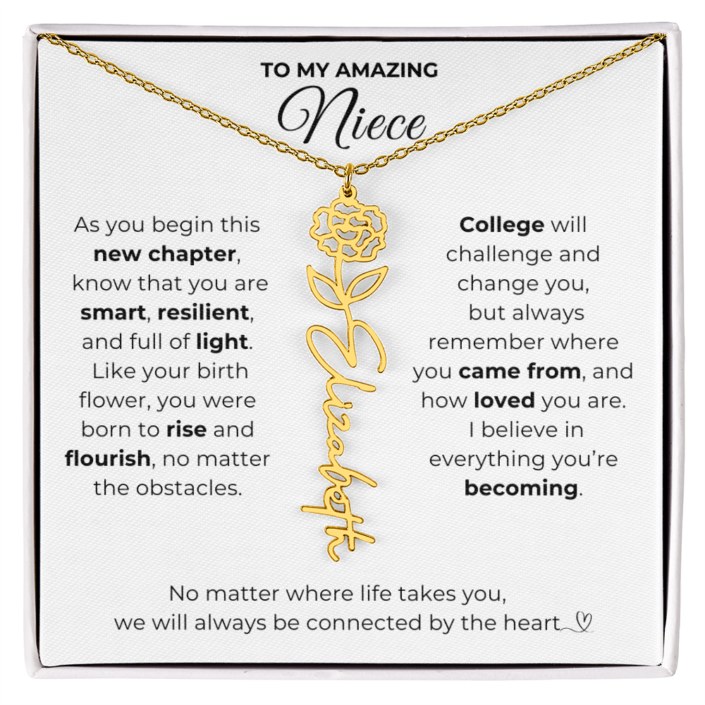 Personalized Niece College Gift from Aunt or Uncle