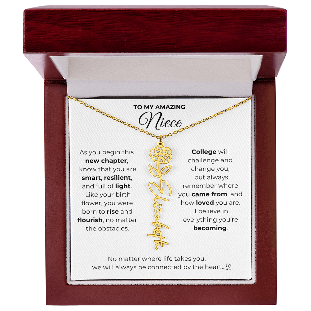 Personalized Niece College Gift from Aunt or Uncle