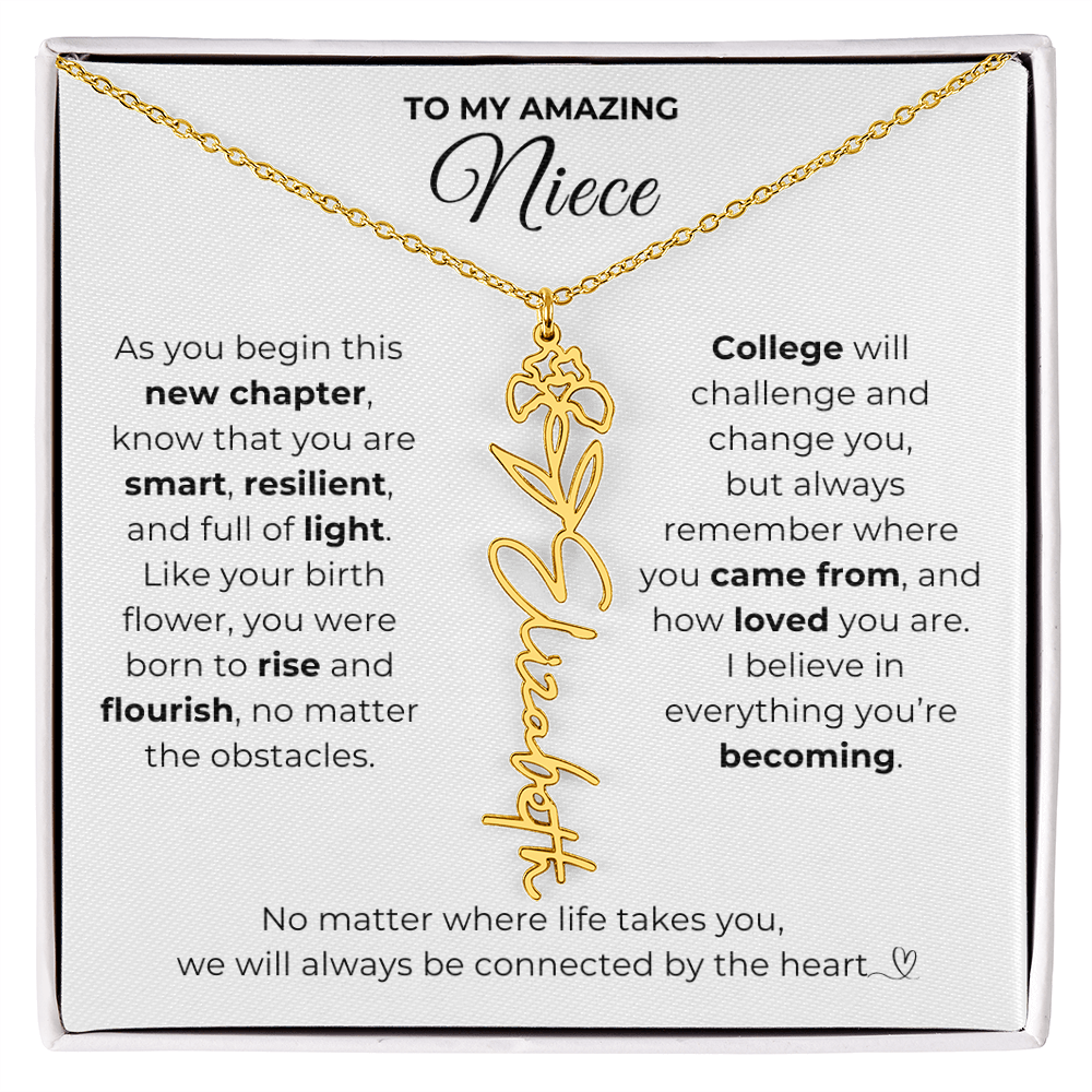 Personalized Niece College Gift from Aunt or Uncle