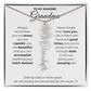 To My Amazing Grandma-"Vibrant Flower" Birth Month Name Necklace