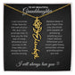 To My Beautiful Granddaughter-"Be Brave and Strong" Birth Month Name Necklace