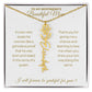 To My Boyfriend's Beautiful Mom-"A Queen" Birth Month Name Necklace