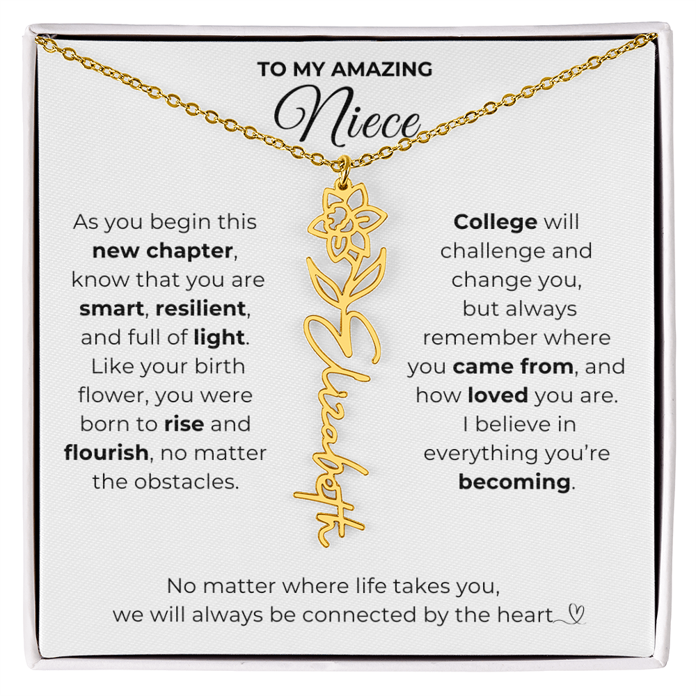 Personalized Niece College Gift from Aunt or Uncle